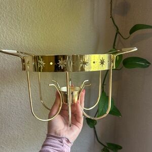 Vintage Fire King MCM Atomic Starburst Chafing Dish Stand